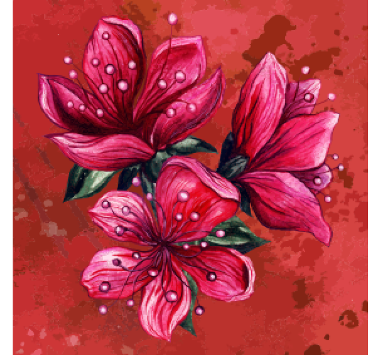 Bases para copos cerveja arranjo floral vibrante - TenStickers