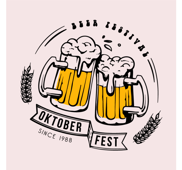 Bases para copos de cerveja Festival oktoberfest - TenStickers
