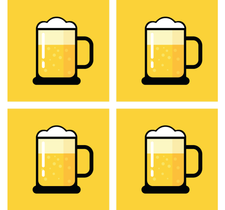 Bases para copos de cerveja "estilo emoji" - TenStickers