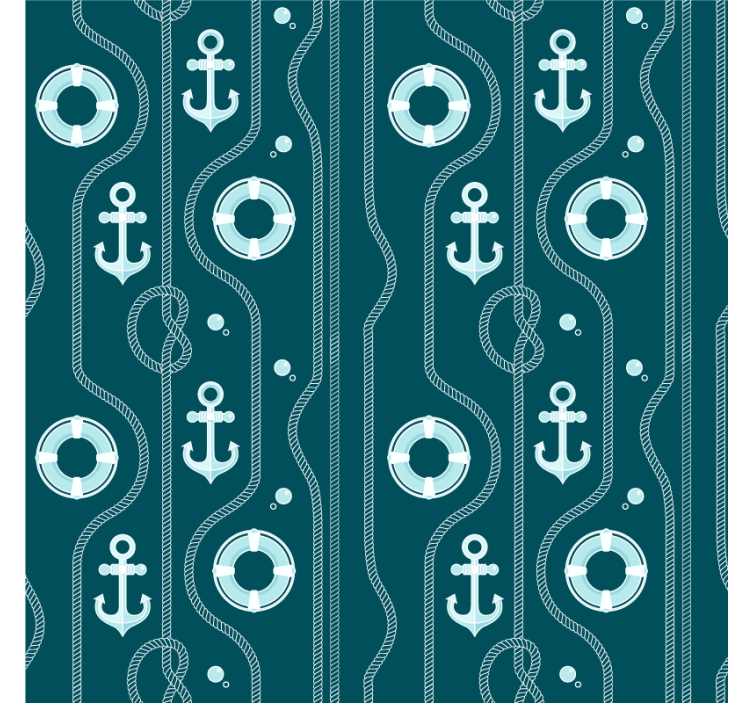 Manto náutico e âncora mais bases para copos - TenStickers