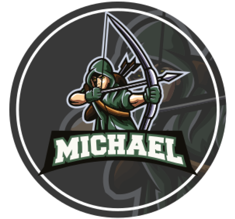 Bases para copos personalizáveis arqueiro com nome - TenStickers