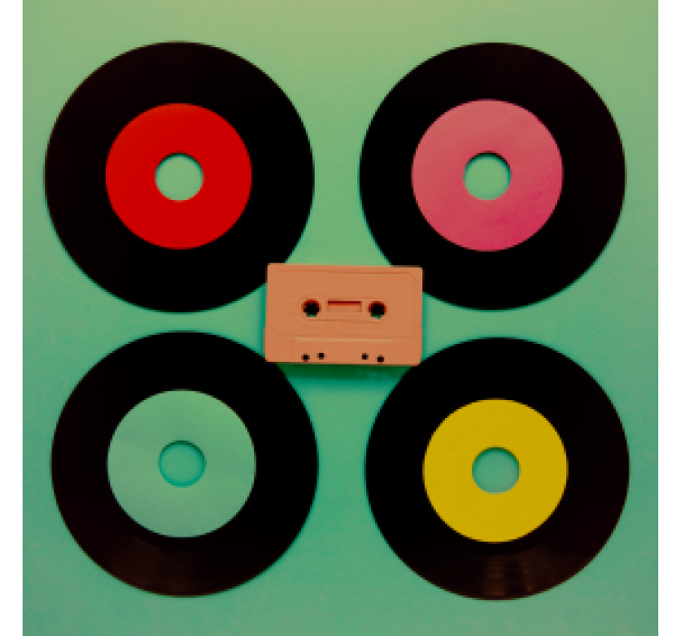 Bases para copos alternativas Disco de vinil disco excêntrico - TenStickers