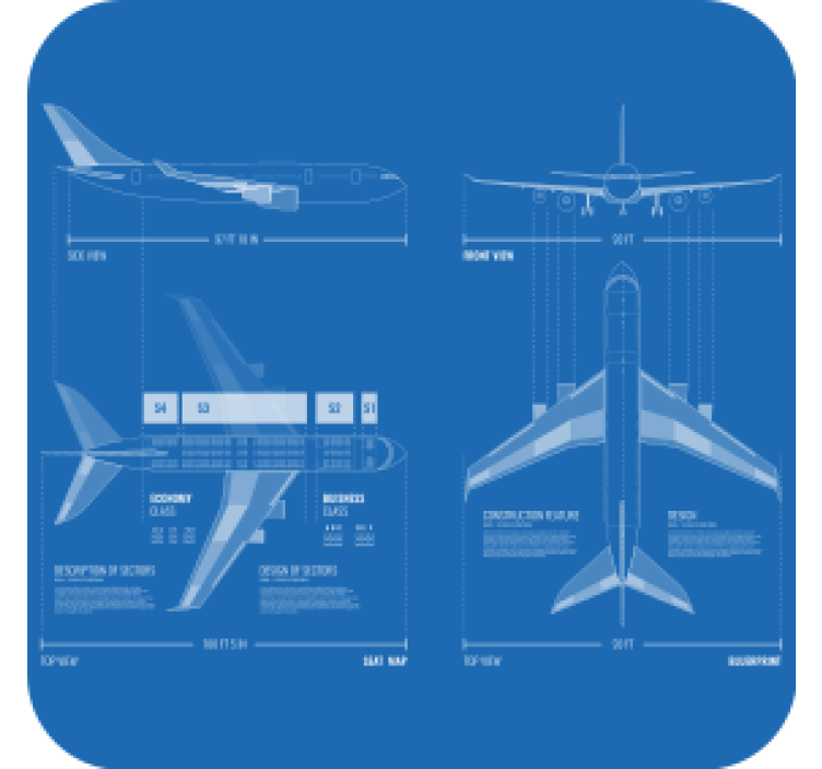 Bases para copos alternativas Gadgets de ventilador de aeronave - TenStickers