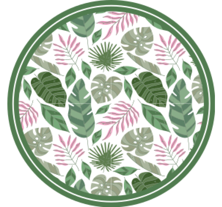 Bases para copos cerveja conceito folha tropical - TenStickers