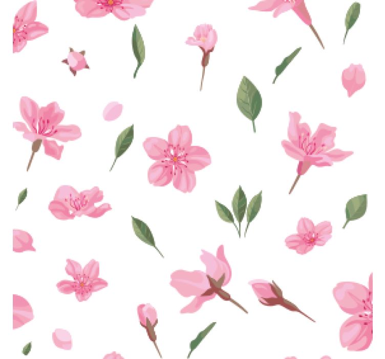 Bases para copos modernas Aquarela flores de flor rosa pastel - TenStickers