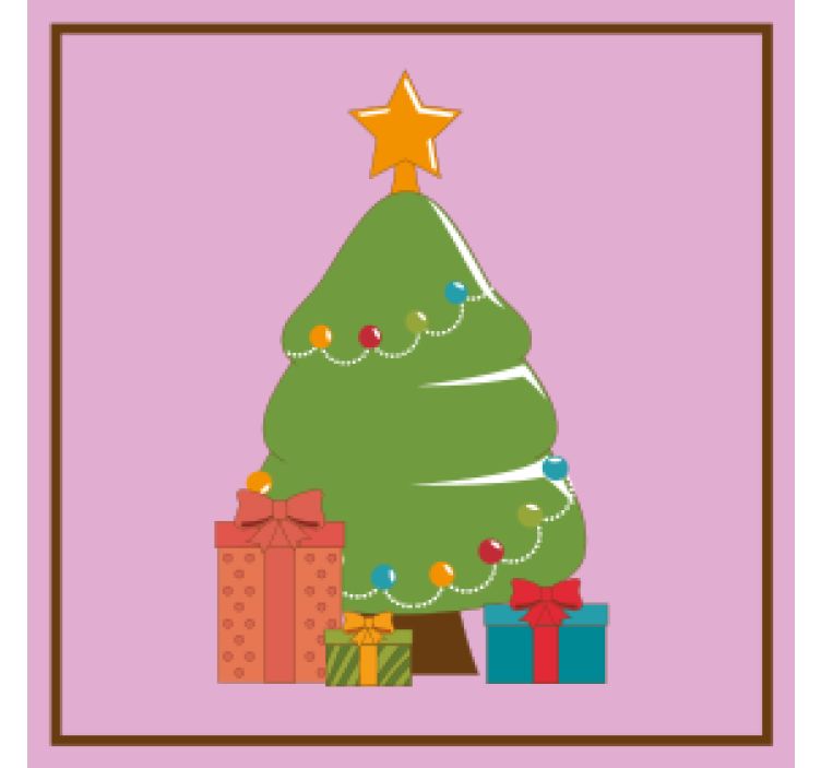 Bases para copos de natal presentes decorativos de árvore - TenStickers