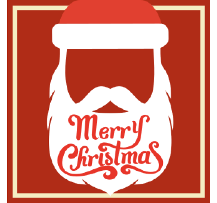 Bases para copos de natal Silhueta de barba santa - TenStickers