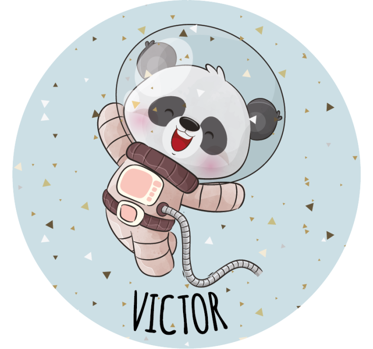 Bases para copos vintage panda astronauta alegre - TenStickers