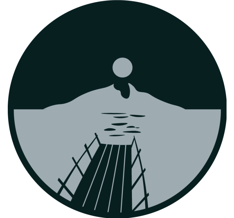 Bases para copos cerveja pôr do sol sobre a Água - TenStickers