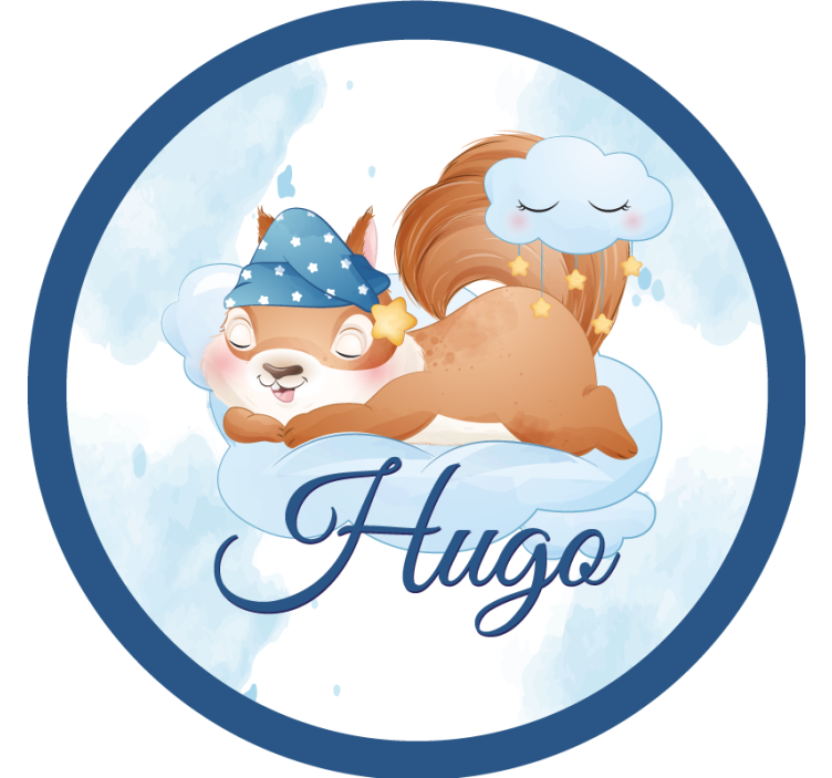 Bases para copos esquilo relaxando e sonhando - TenStickers