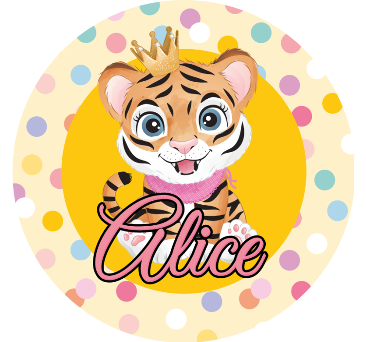 Bases para copos personalizáveis personagem tigre coroado - TenStickers