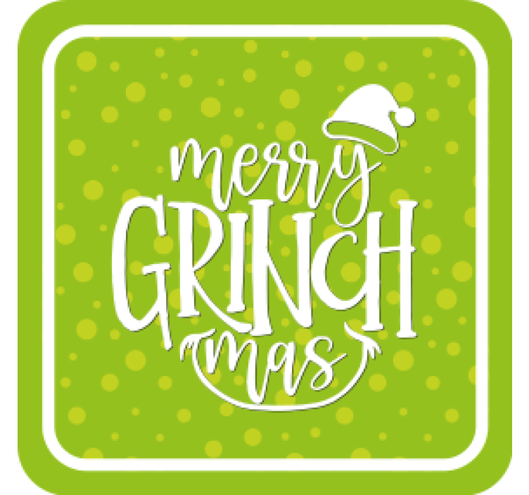 Bases para copos de natal cumprimentos do grinch - TenStickers
