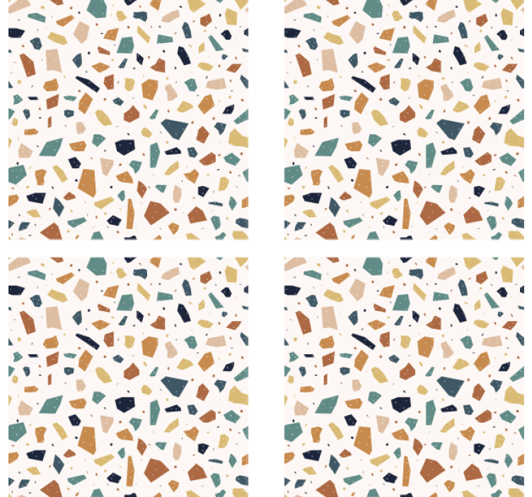 Bases para copos cerveja com superfície em padrão terrazzo - TenStickers