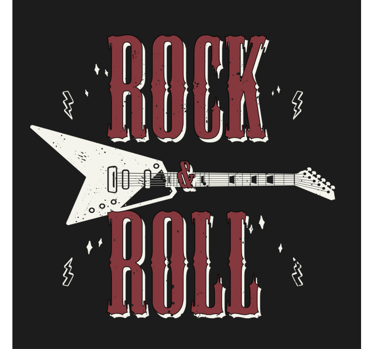 Bases para copos vintage Rock n 'roll com produtode guitarra - TenStickers