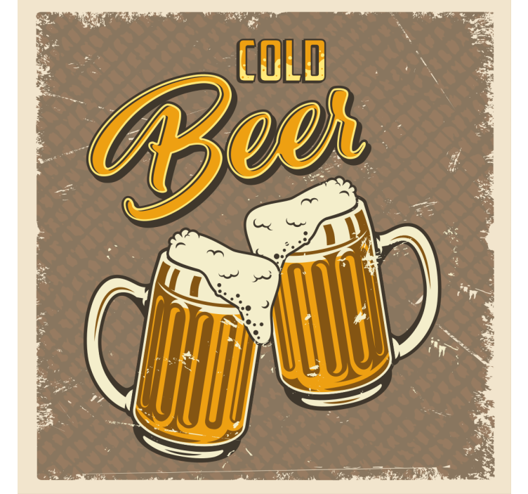 Bases para copos cerveja canecos de cerveja espumosos - TenStickers