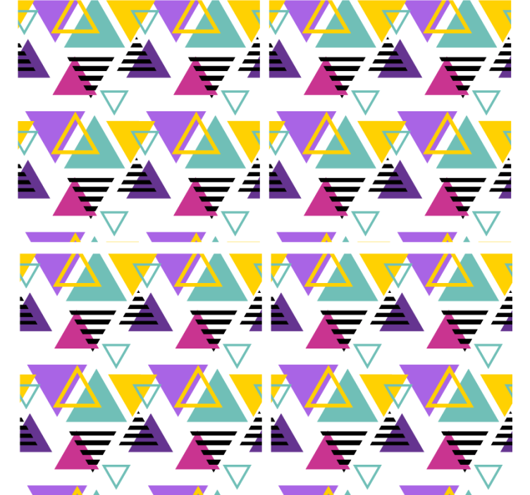 Bases para copos vintage Cores vivas padrão dos anos 80 - TenStickers