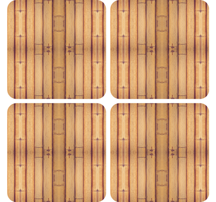 Bases para copos de texturas Efeito de textura de madeira de bamb - TenStickers