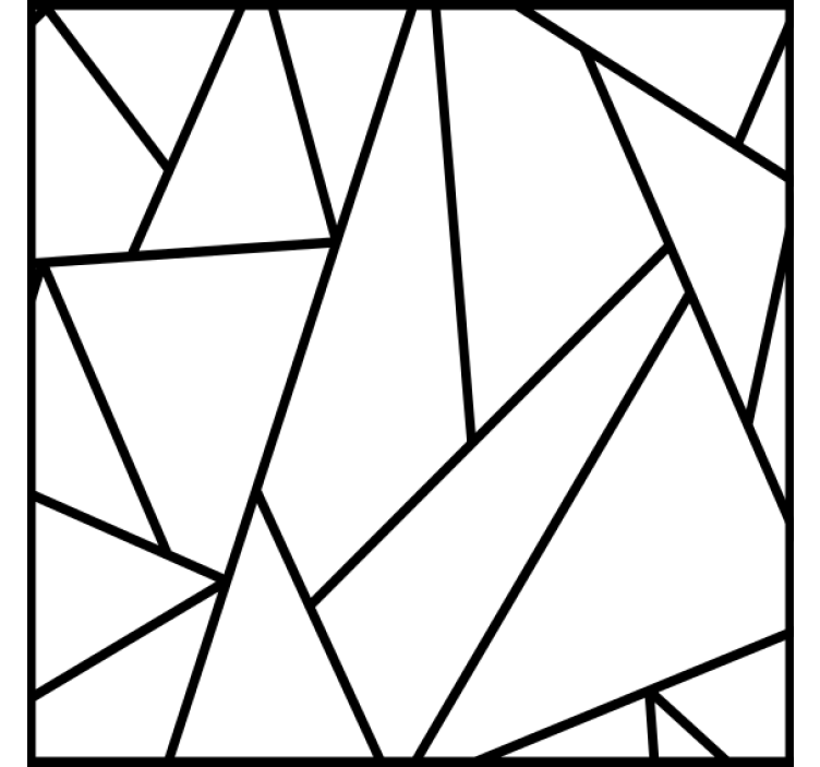 Bases para copos modernas Linhas geométricas pretas - TenStickers