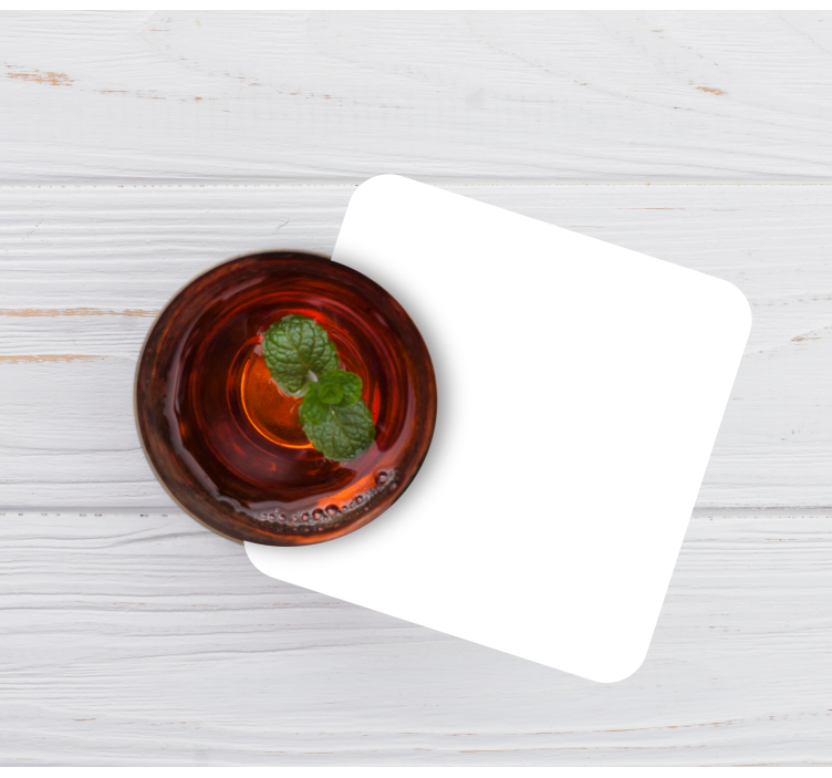 Base para copos branco monocromático - TenStickers