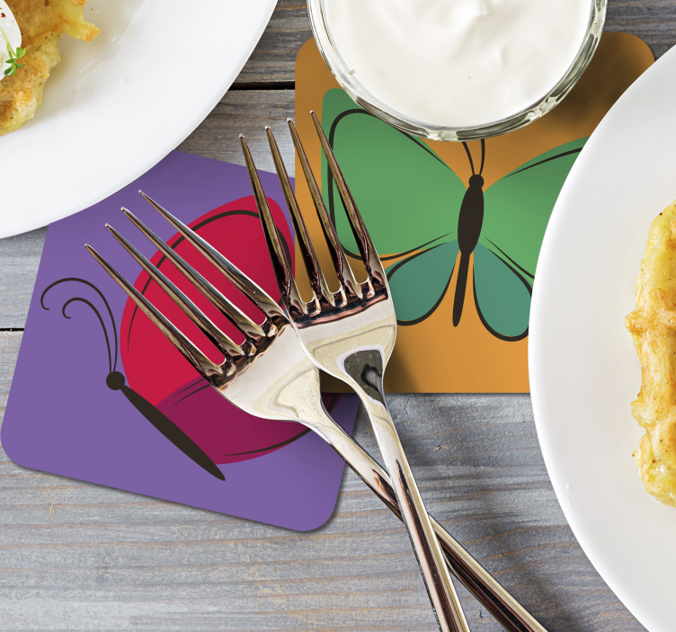 Base para copo de borboletas voando - TenStickers