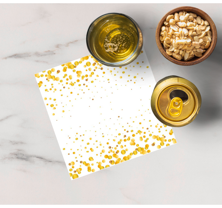 Bases para copos de casamentos base para copos de confete dourado - TenStickers