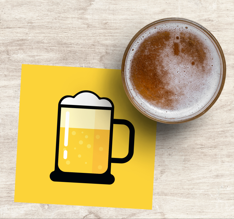 Bases para copos de cerveja "estilo emoji" - TenStickers