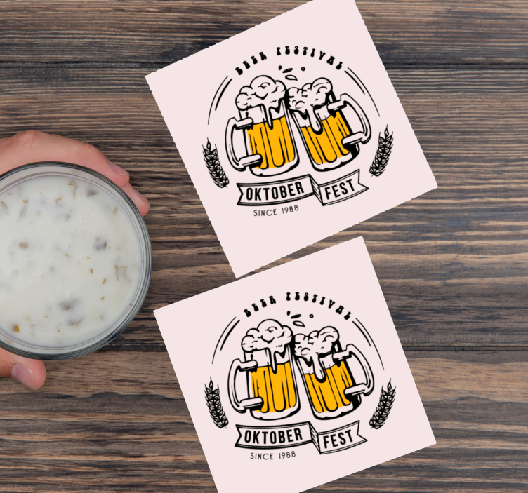 Bases para copos de cerveja Festival oktoberfest - TenStickers