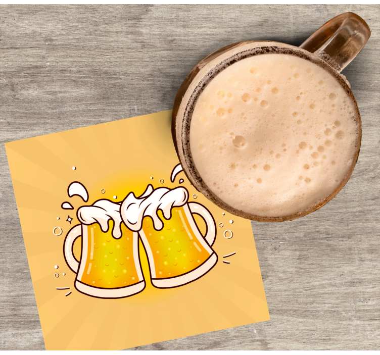 Bases para copos de cerveja Vivas com copos de cerveja - TenStickers
