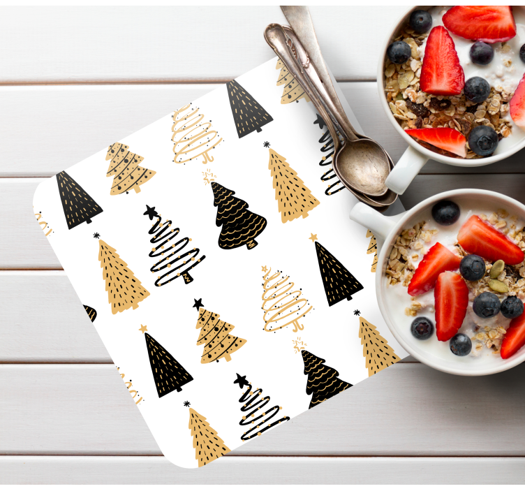 Bases para copos de natal árvores de natal originais - TenStickers