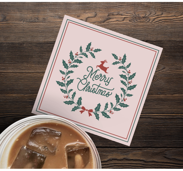Bases para copos de natal Coroa decorativa - TenStickers