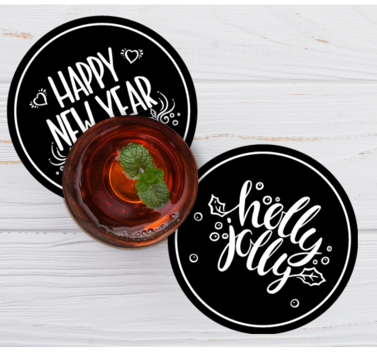 Bases para copos de natal Diferentes ditos de natal - TenStickers