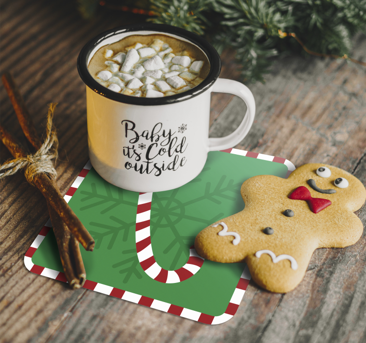 Bases para copos de natal Doce de natal - TenStickers