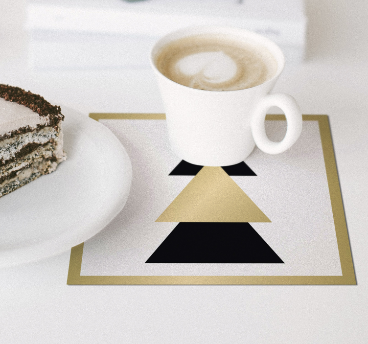 Bases para copos de natal Padrão de árvore elegante de natal - TenStickers