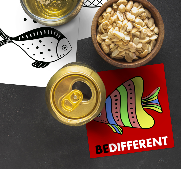 Bases para copos de peixes Contrafluxo - TenStickers