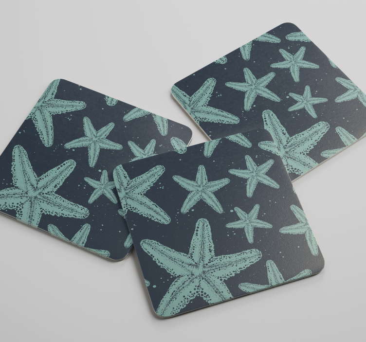 Bases para copos marítimas Bluetones estrela do mar - TenStickers