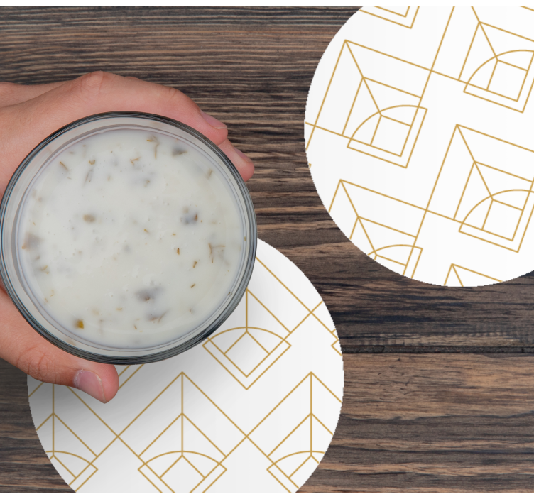 Bases para copos modernas Linhas geométricas - TenStickers