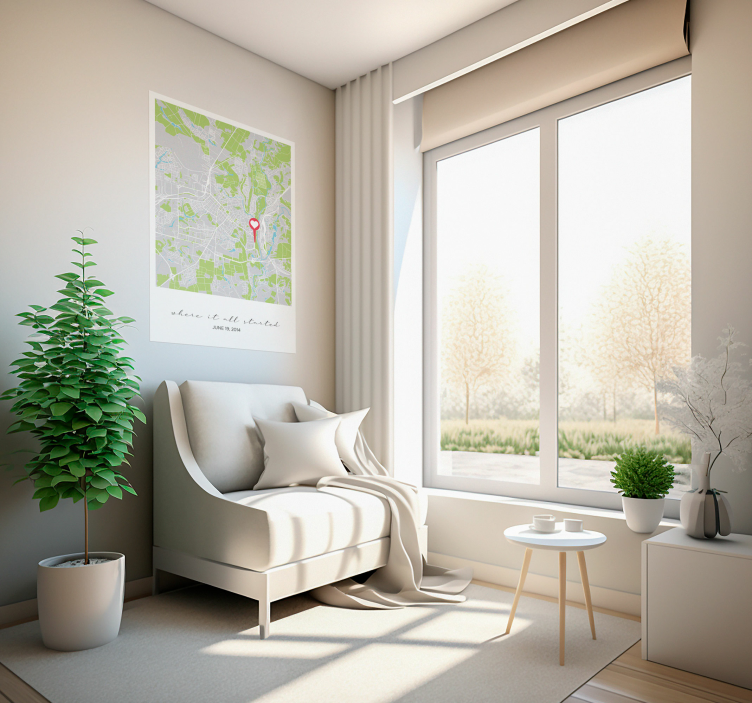 Poster personalizável Onde tudo começou - TenStickers