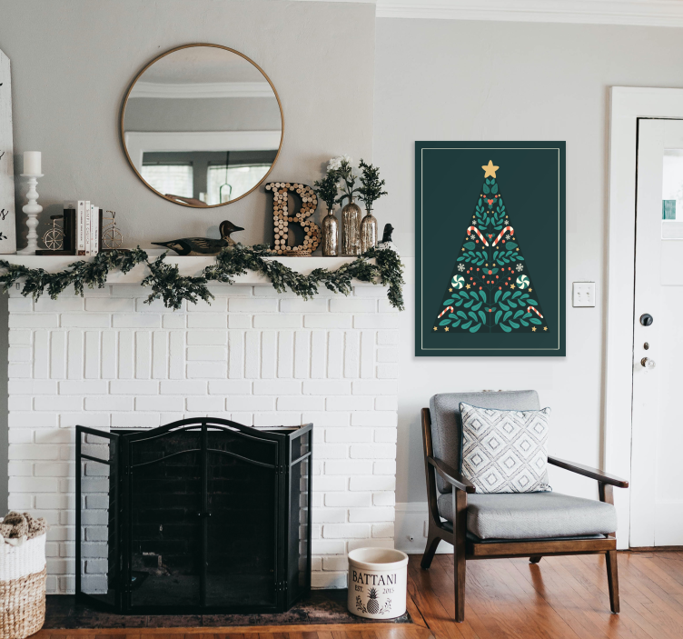 Impressão de cartaz de árvore de natal - TenStickers