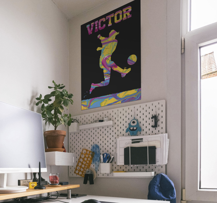 Cartaz de chute de jogador de futebol - TenStickers