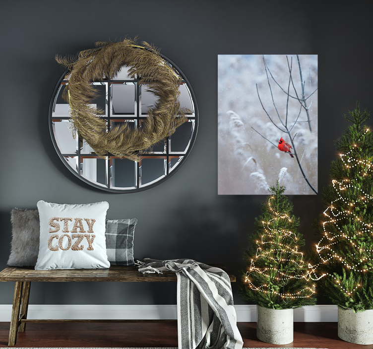 Impressão de cartaz de pássaro de natal - TenStickers