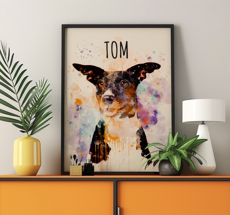 Poster animais variados arte em aquarela personalizada - TenStickers