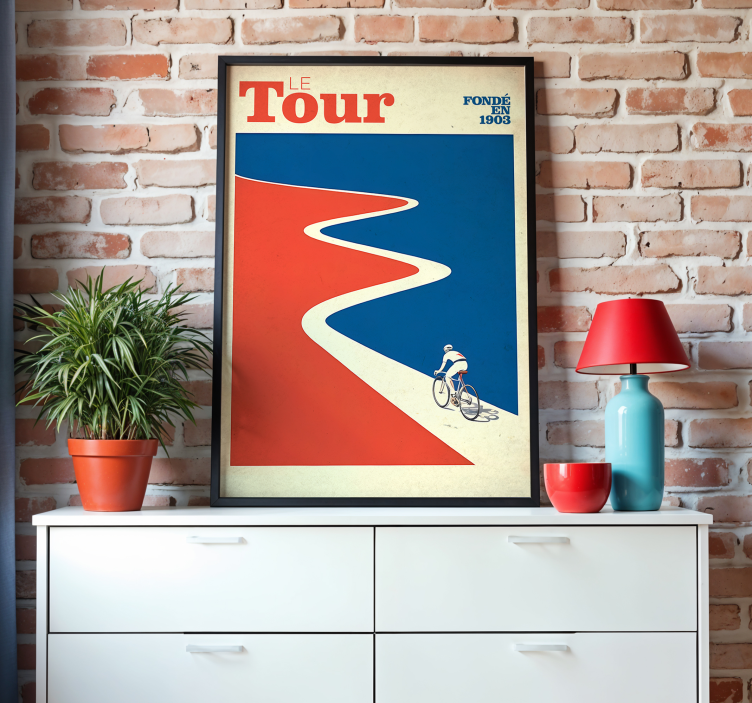 Poster ciclismo tour vintage - TenStickers
