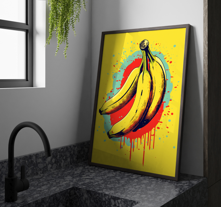 Poster de pop art três bananas - TenStickers