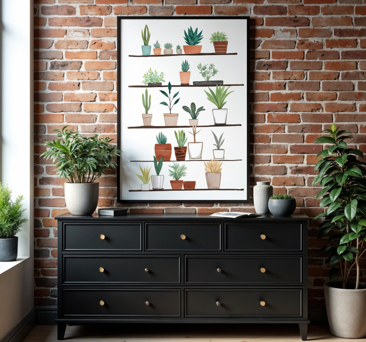 Poster desenho artístico plantas - TenStickers