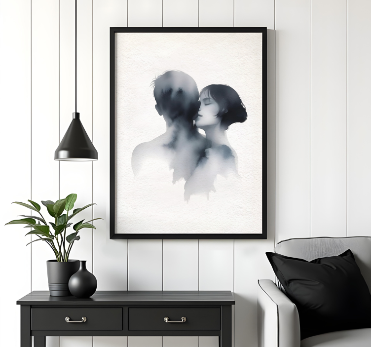 Poster minimalista casal lindo - TenStickers