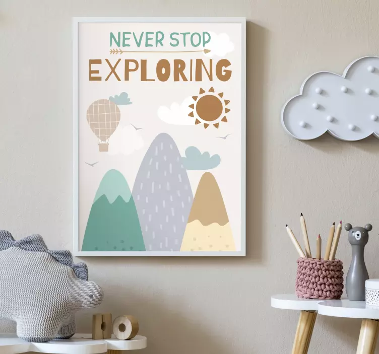 Poster infantil nunca pare de explorar - TenStickers