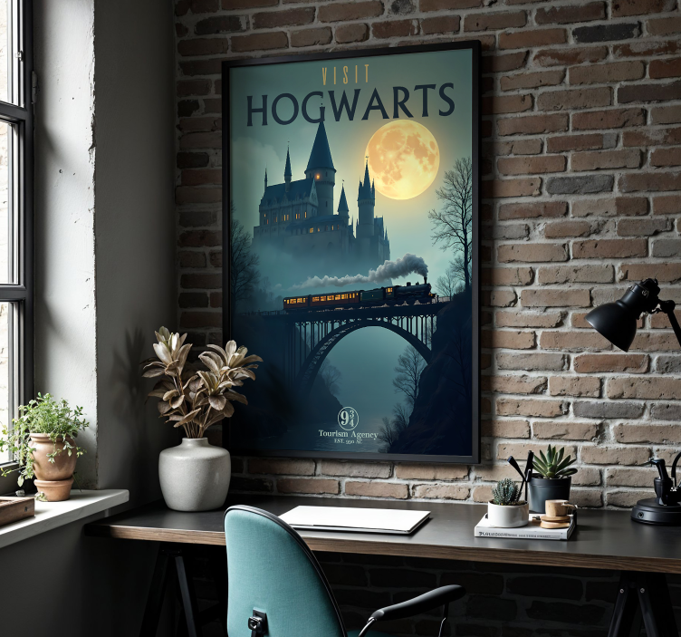 Poster juvenil visite hogwarts - TenStickers