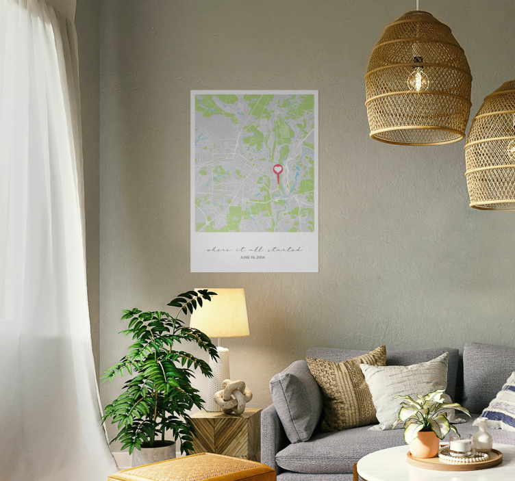 Poster personalizável Onde tudo começou - TenStickers