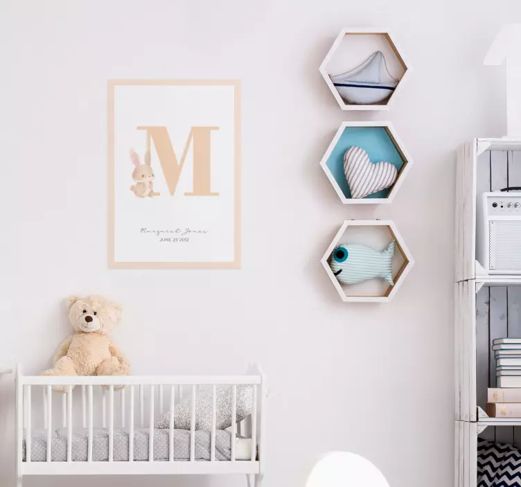 Poster para personalizar Inicial personalizada - TenStickers