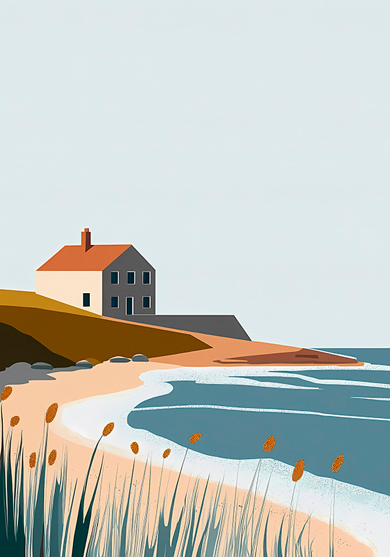 Poster desenho artístico vida tranquila - TenStickers